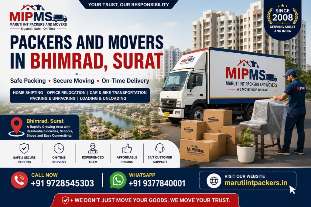 Packers and Movers in Bhimrad Surat (2026)